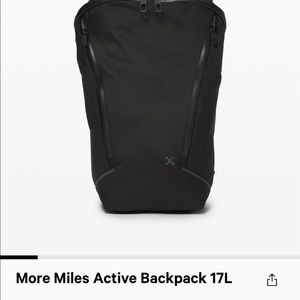 Lululemon NWOT black backpack